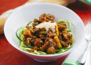 Country Magic Vegetable Turkey Bolognaise over Zucchini Spirals by The Kilted Chef
